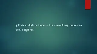 A Problem in Algebra!