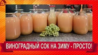 Homemade grape juice for the winter WITHOUT SUGAR! Grapes for the winter! No juicer - EASY!