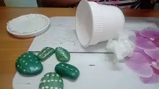 Композиция Кактусы из морских камней