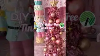Dollar Tree DIY Tinsel Tree 