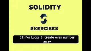 31- For Loops 8: create an even number array