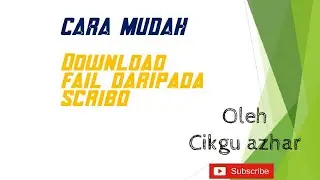 CARA MUDAH DOWNLOAD FILE DARI SCRIBD