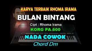 BULAN BINTANG - Rhoma irama | Karaoke Dangdut Nada cowok By Saka