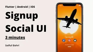 Flutter Tutorial Signup with Social Media | Google Fonts | UI Android | iOS | Pemula | Dari 0 NOL