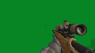 Gun fire green screen