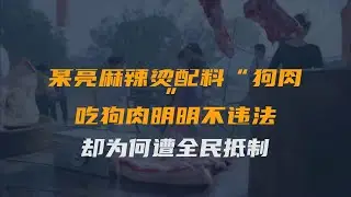 某亮麻辣烫配料“狗肉”，吃狗肉明明不违法，却为何遭全民抵制？
