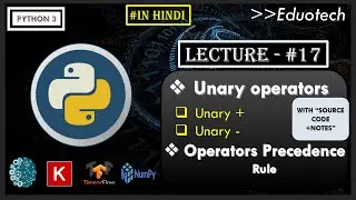 Python Tutorial | operator precedence in python |Eduotech| #18