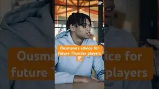 Ousmane Dieng gives advice for future Thunder players on draft night 📝 #okcthunder #nba #shorts