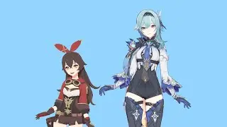【MMD Genshin Impact】GETCHA (Amber, Eula)