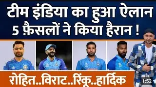 INDIA WORLD CUP SQUAD 2024 ! T20 world cup 2024