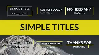 6 Creative Simple Titles. MoGRT. After Effects