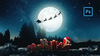 Christmas Wallpaper manipulation tutorial | Christmas Screensaver Design Photoshop 2022 |