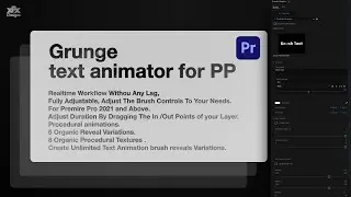 Grunge Text Animator For Premiere Pro MOGRT   -  Easy Text Animator Tool-Tutorial