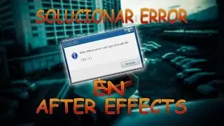 solucion de error de adobe AfterFX