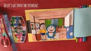 Doraemon Quiet Book Tutorial|| Making Nobita's Room|| Paper Quiet Book Tutorial Series Part-4