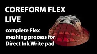 Coreform Flex full spectrum meshing of direct ink write pad model