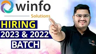 WINFO SOLUTIONS Hiring 2023 and 2022 Batch | Off Campus Drive for 2023 and 2022 Batch | IT Jobs