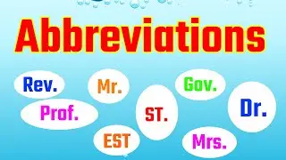 Abbreviations of English