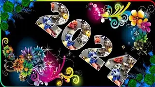 Happy New year 2024 // Green Background screen effects HD video. // New year green screen.