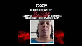 Client Testimonial Dr. Sonya -Rise Of The O%E Review