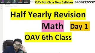 Math Revision Day 1 |  Ganit Prakash | OAV 6th Math