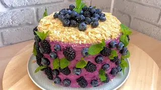 НАПОЛЕОН СМОРОДИНОВЫЙ ИЗ  ТВОРОЖНОГО ТЕСТА/NAPOLEON FROM COTTAGE CHEESE DOUGH AND WITH CURRANT CREAM