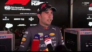 Sergio Perez P2 media pen interview Spanish GP
