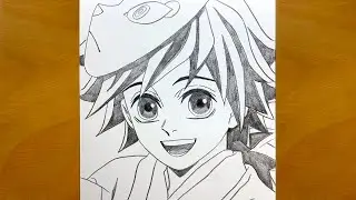 Anime sketch | How to draw Kid Giyu Tomioka from Demon Slayer | Kimetsu no Yaiba | step by step