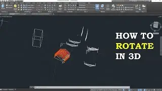 How to Rotate 3D objects in AutoCAD || How to rotate 3D objects about X Y Z axis in AutoCAD