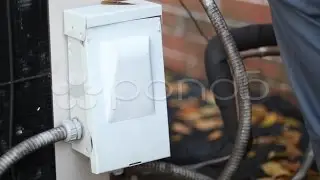 Checking Current On Air Conditioning Unit 2. Stock Footage