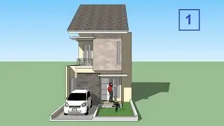 Sketchup tutorial house design minimalis Part 1