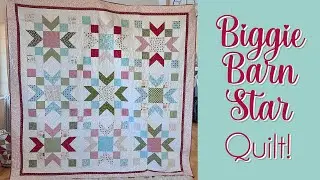 ⭐️ Biggie Barn Star Quilt and Cross Stitch Pattern!