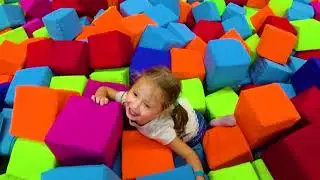 Indoor Play Area with Dominica. Nursery Ryme - Itsy Bitsy Spider. Fun Time at Playground.
