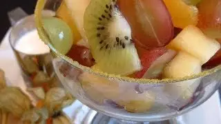 Making fresh fruit salad