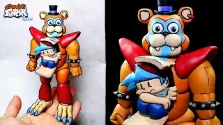 [FNF] Making Glam rock Freddy with BF Sculpture Timelapse [FnaF SB] - Friday Night Funkin' Mod