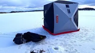 Зимняя рыбалка с палаткой и комфортом! Плотва, Окунь, Подлещик.  Ловля на мормышку
