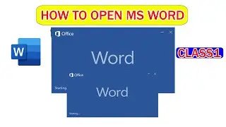 How To Open MS Word Class1| Malik Azmat Computer Wala
