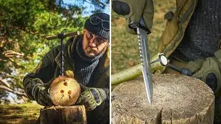 How to make a Smart binocular holder from improvised tools in the wild mountains