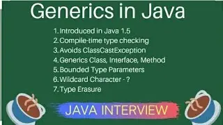 GENERIC classes in JAVA || GENERIC Methods|| JAVA INTERVIEW PLAYLIST ||HINDI
