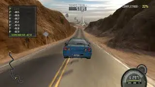 un simple desafio de speed en la autopista de nevada con blackjack de fondo