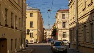 🇷🇺 4K Non-touristic SAINT PETERSBURG. Vasilievsky Island. Academichskiy Lane.