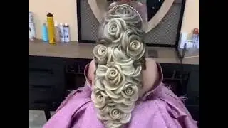 Свадебная причёска - розы из  волос