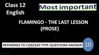 12th /English /chapter The Last Lesson /Questions Answer