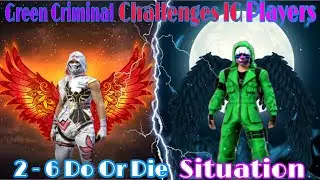 Free Fire Montage | Green Criminal Challenges IG Players | 2 - 6 Do Or Die Situation | 2 Vs 2