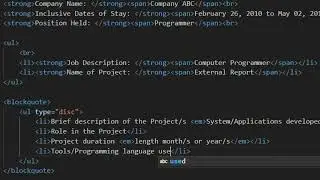 HTML Tutorial - Project #1 Part 4