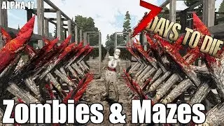 7 Days to Die - Zombies in Mazes - Zombie Pathfinding Tests - AI  (Alpha 17)
