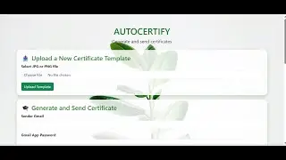 AUTOCERTIFY | Automated Certificate Generator + Email Sender | Bulk Certificates Made Easy