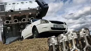 PUT THE JUNK IN RUNNING PLACE! Myself, the FIRST time I overhauled a PRIORA ENGINE! (Overhaul of ...