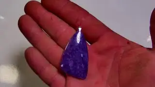 A pendant made of charoite with your own hands