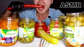 Pickle ASMR SAUSAGE BONDUELLE PARTY Eating Sounds/BIG Crunch/Intense CUCUMBER & TOMATO PEAS CORN